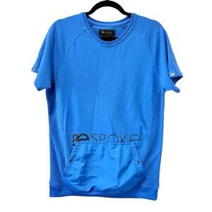 BeSpoke Bright Blue Shirt - Large Single Front Snap Pocket - Size M/L